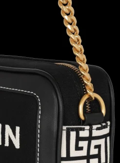 Women Balmain B-Army Canvas And Leather Clutch