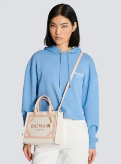 Women Balmain B-Army Canvas And Leather Tote Bag