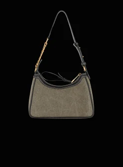 Women Balmain B-Army Canvas Bag With Leather Inserts