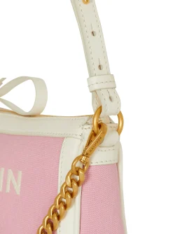 Women Balmain B-Army Chain Pouch In Canvas And Leather
