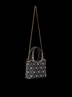 Women Balmain B-Army Grocery Bag In Satin And Crystals