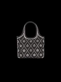 Women Balmain B-Army Grocery Bag In Satin And Crystals