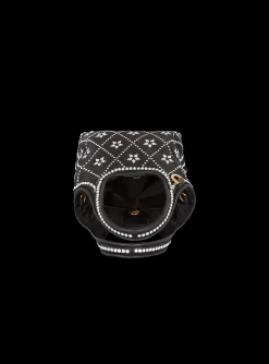 Women Balmain B-Army Grocery Bag In Satin And Crystals