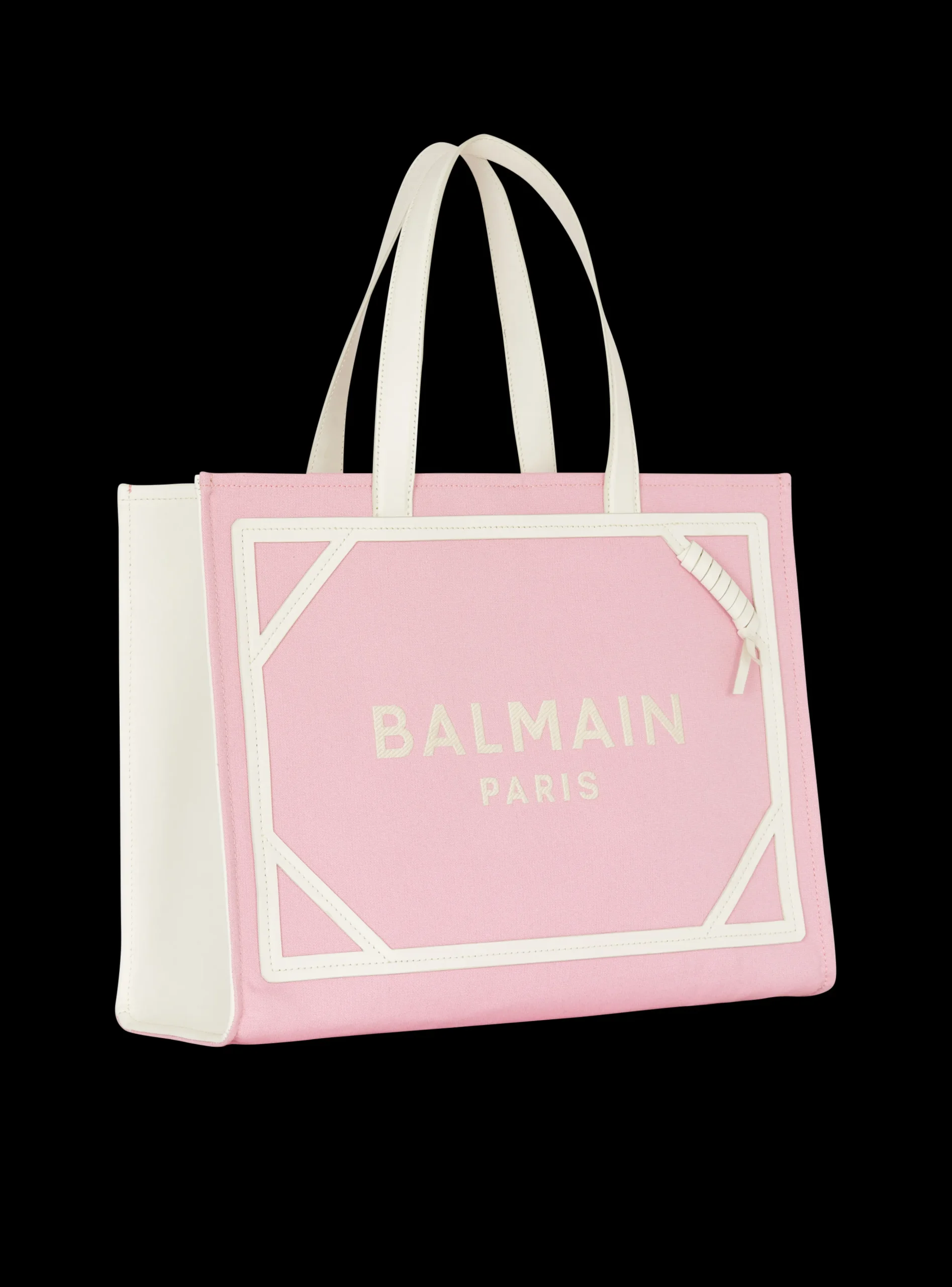 Women Balmain B-Army Medium Canvas And Leather Tote Bag