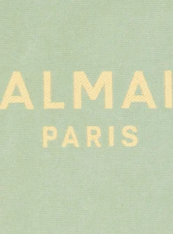 Women Balmain B-Army Medium Canvas And Leather Tote Bag