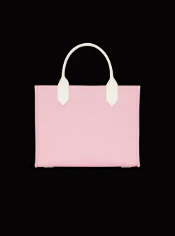 Women Balmain B-Army Small Canvas And Leather Tote Bag
