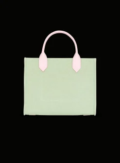 Balmain B-Army Small Canvas And Leather Tote Bag