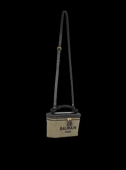 Balmain B-Army Vanity Case In Canvas And Leather