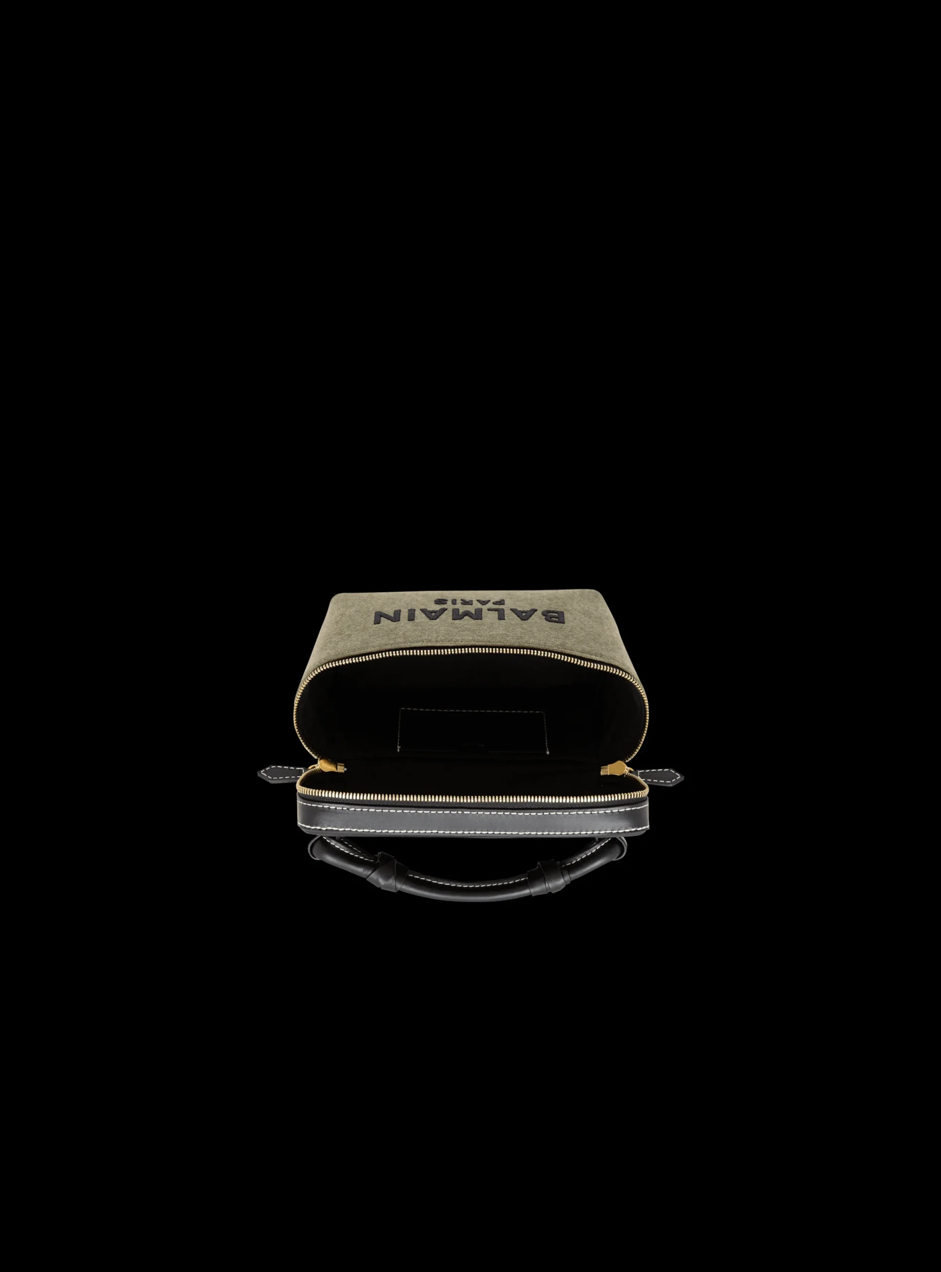 Balmain B-Army Vanity Case In Canvas And Leather
