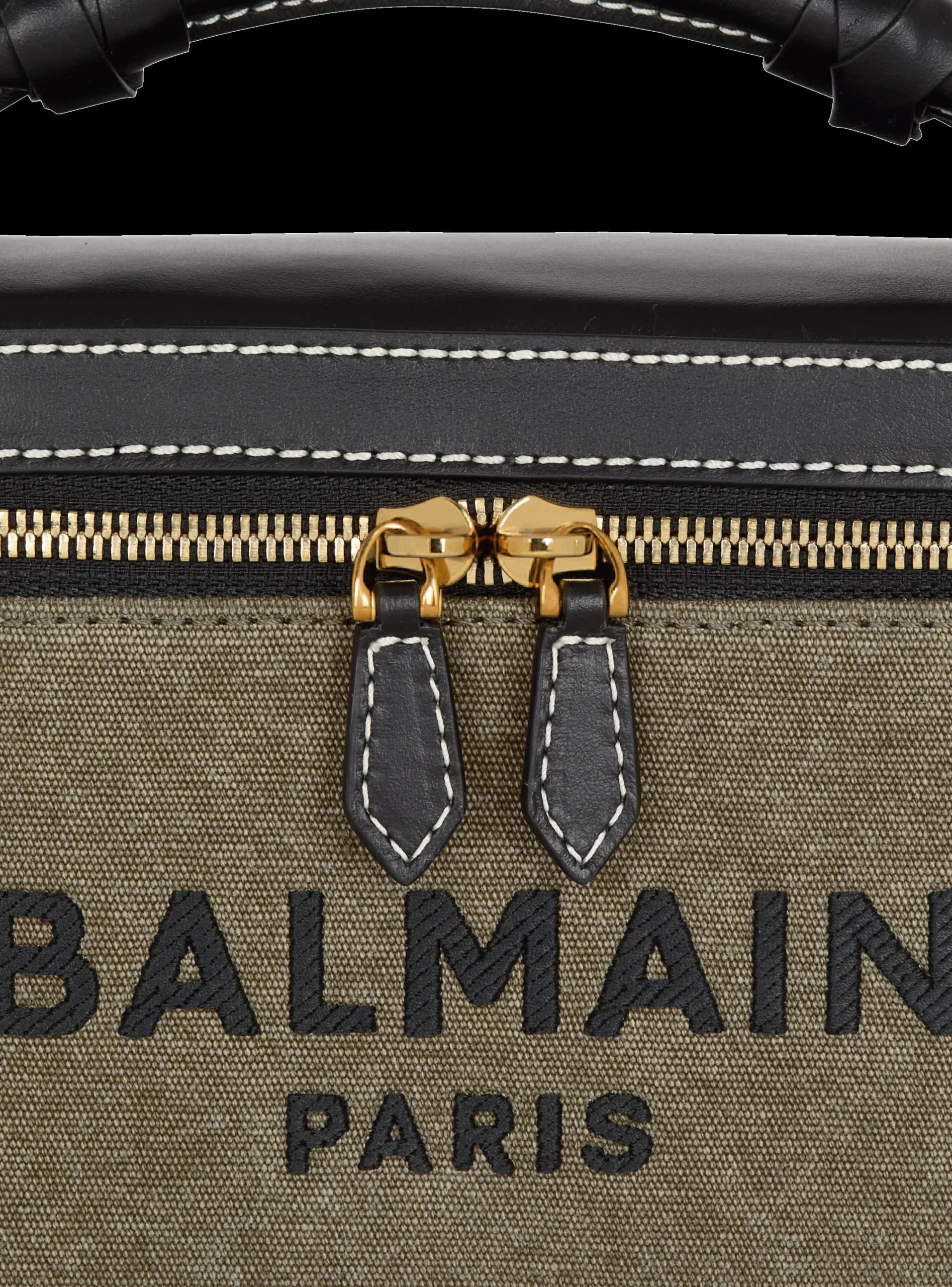 Balmain B-Army Vanity Case In Canvas And Leather