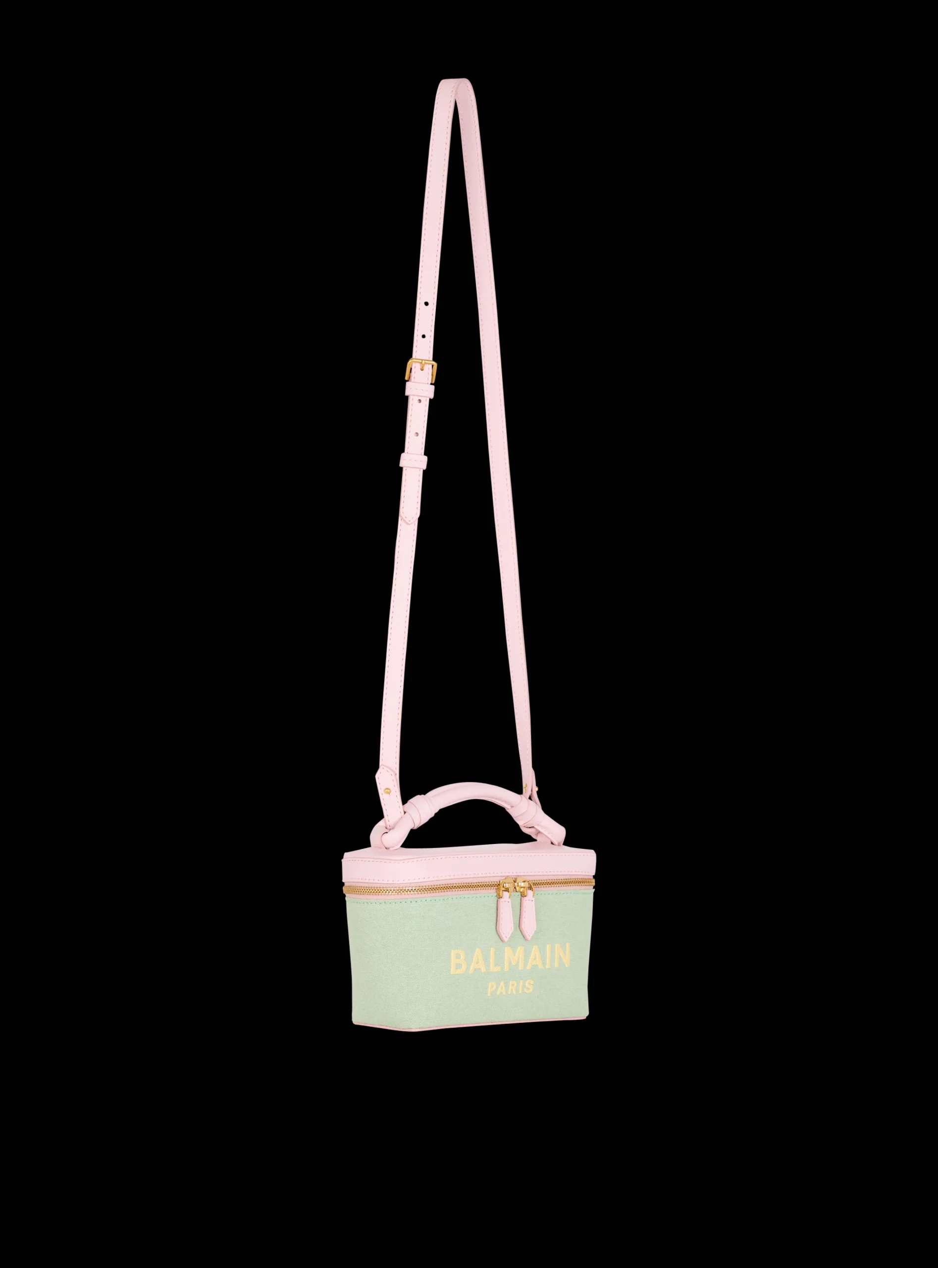 Balmain B-Army Vanity Case In Canvas And Leather