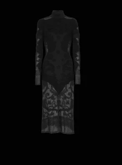 Women Balmain Baroque Fine Knit Dress