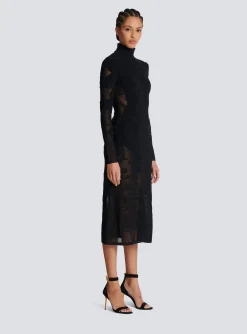 Women Balmain Baroque Fine Knit Dress