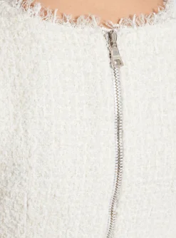 Women Balmain Baroque Strappy Tweed Top