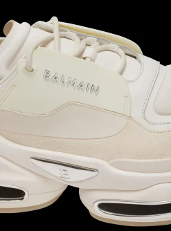 Balmain B-Bold Low-top Trainers In Neoprene And Suede