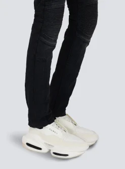 Balmain B-Bold Low-top Trainers In Neoprene And Suede