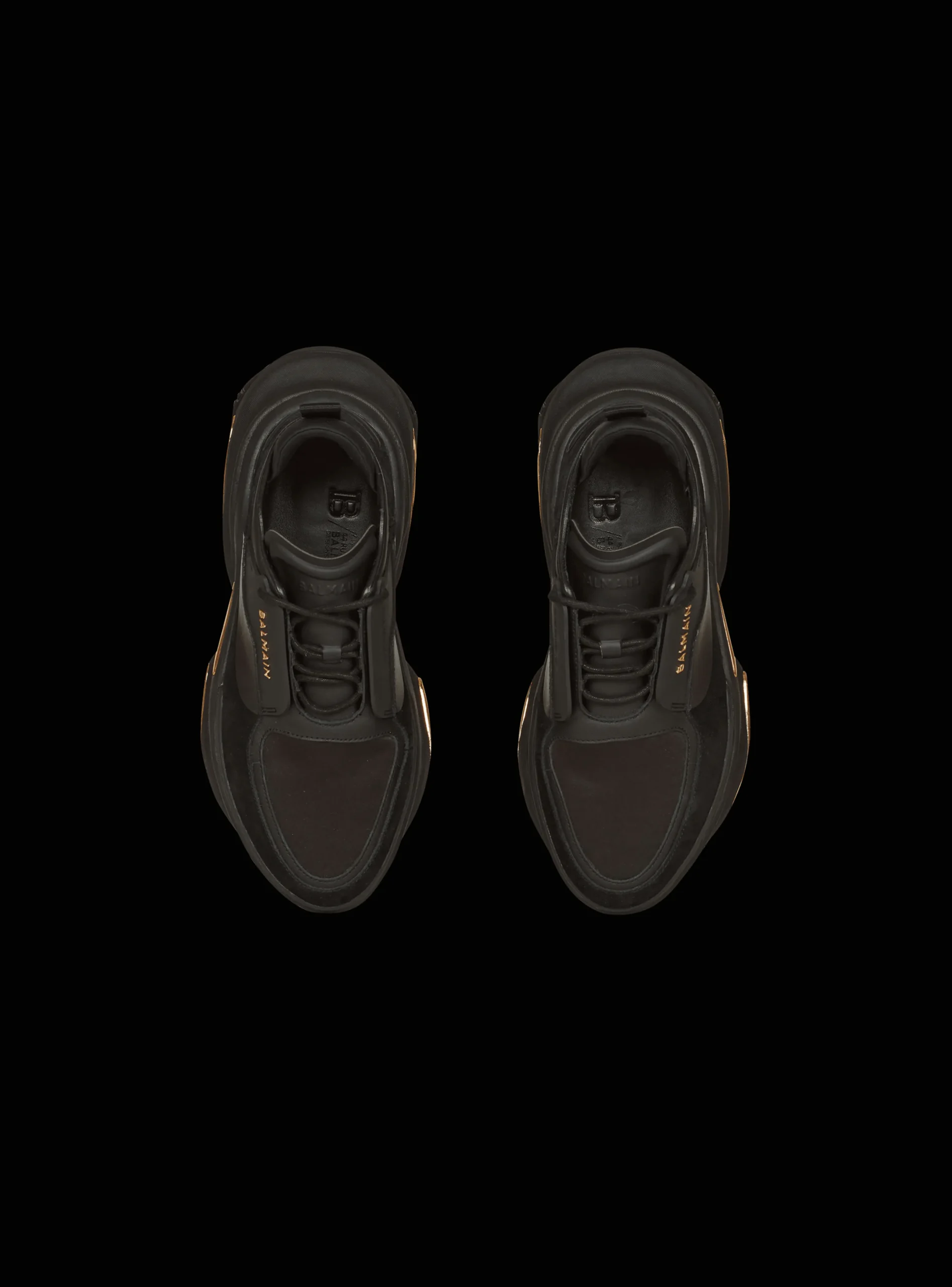 Balmain B-Bold Trainers In Leather And Suede