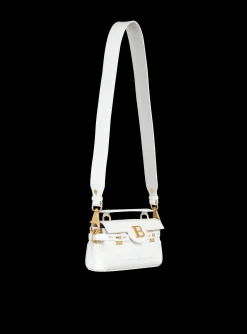 Women Balmain B-Buzz 19 Bag In Crocodile Effect-embossed Leather
