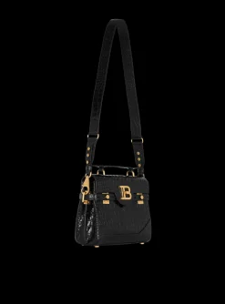 Women Balmain B-Buzz 23 Bag In Crocodile-print Leather