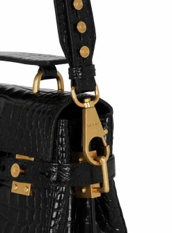 Women Balmain B-Buzz 23 Bag In Crocodile-print Leather