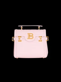 Women Balmain B-Buzz 23 Bag In Grained PB Labyrinth Leather