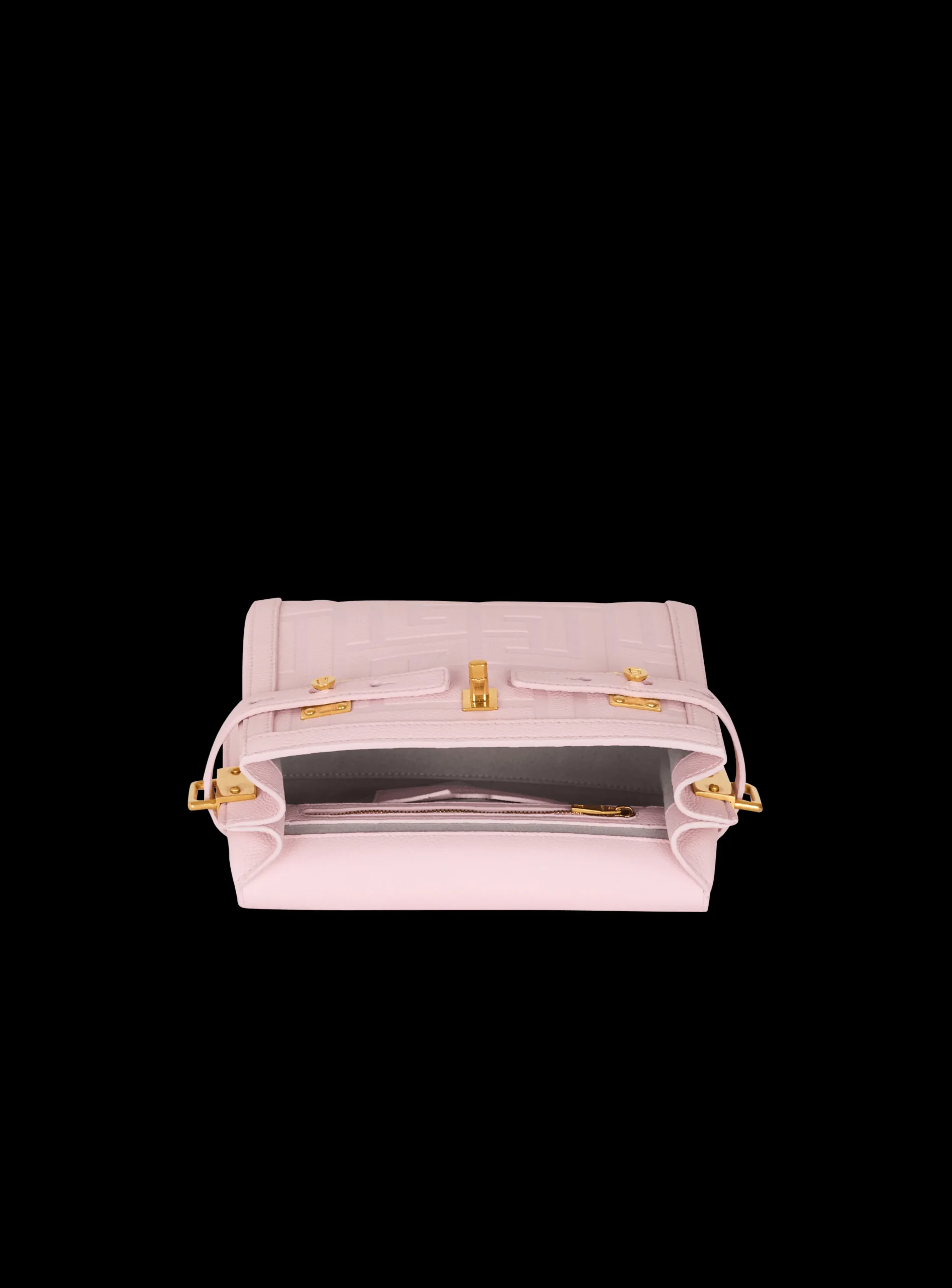 Women Balmain B-Buzz 23 Bag In Grained PB Labyrinth Leather