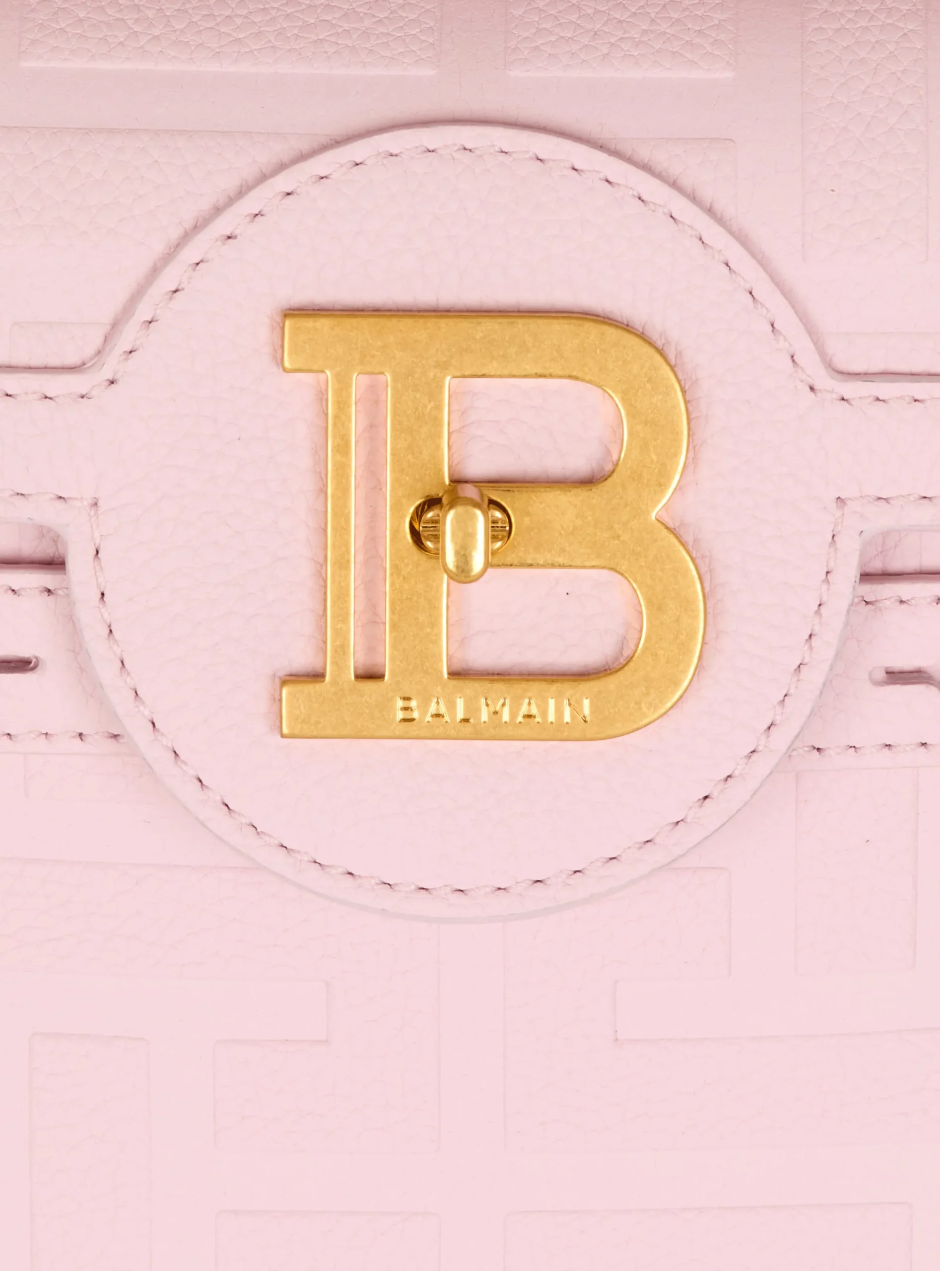 Women Balmain B-Buzz 23 Bag In Grained PB Labyrinth Leather