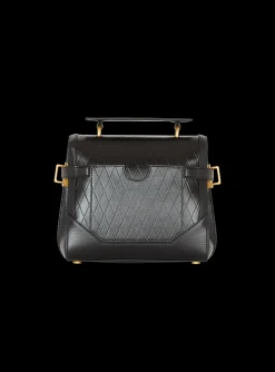 Women Balmain B-Buzz 23 Bag In Grid-embossed Calfskin