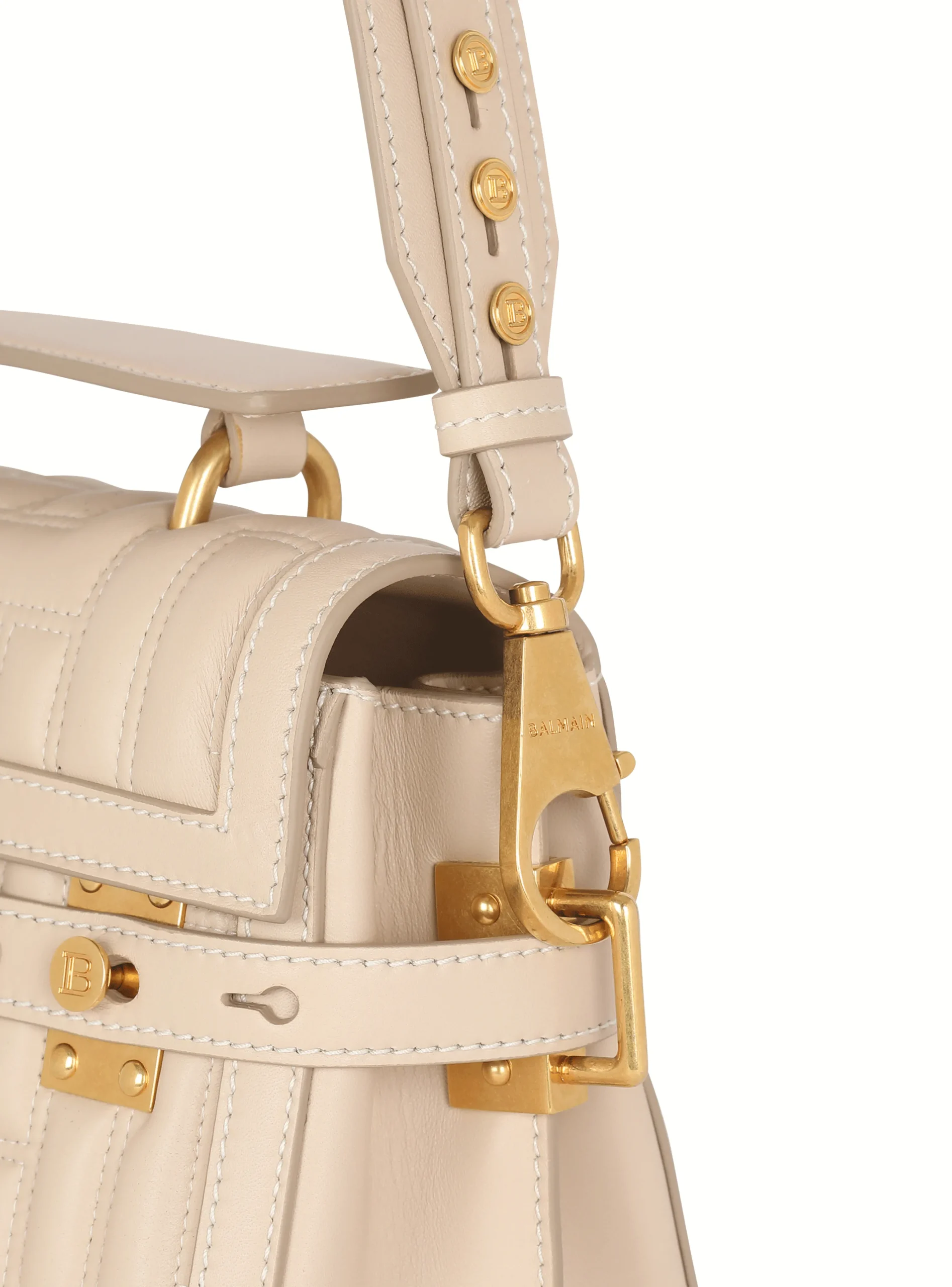 Women Balmain B-Buzz 23 Bag In Monogram Quilted Leather