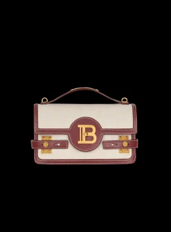 Women Balmain B-Buzz 24 Canvas And Leather Bag
