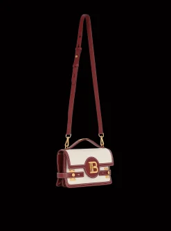 Women Balmain B-Buzz 24 Canvas And Leather Bag