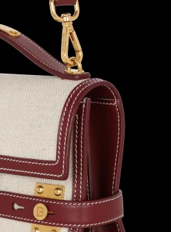 Women Balmain B-Buzz 24 Canvas And Leather Bag