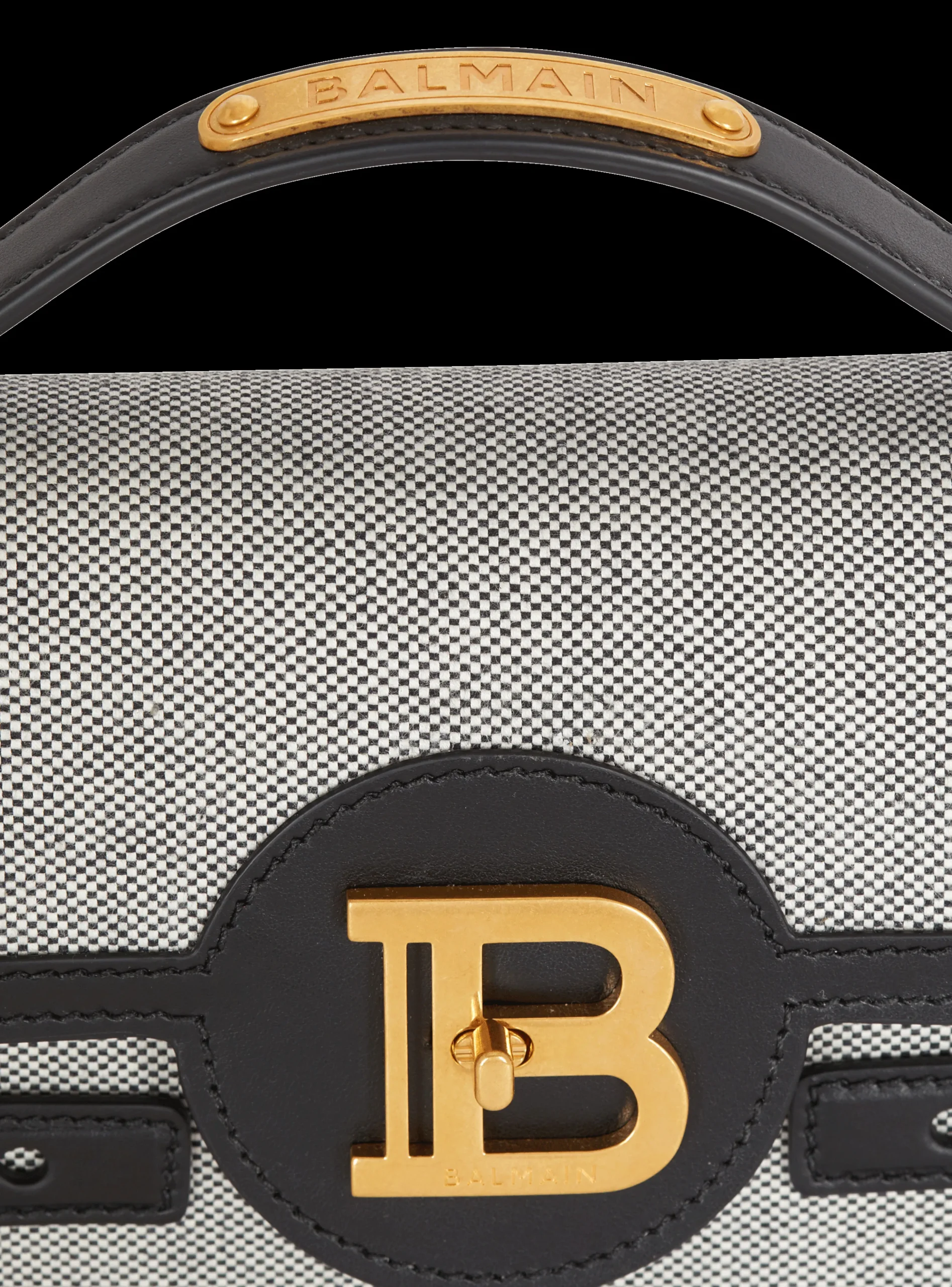 Women Balmain B-Buzz 24 Canvas And Leather Bag
