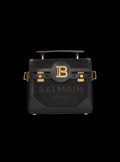 Women Balmain B-Buzz 23 Canvas And Leather Bag