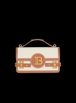 Women Balmain B-Buzz 24 Canvas And Leather Bag