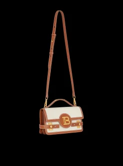 Women Balmain B-Buzz 24 Canvas And Leather Bag