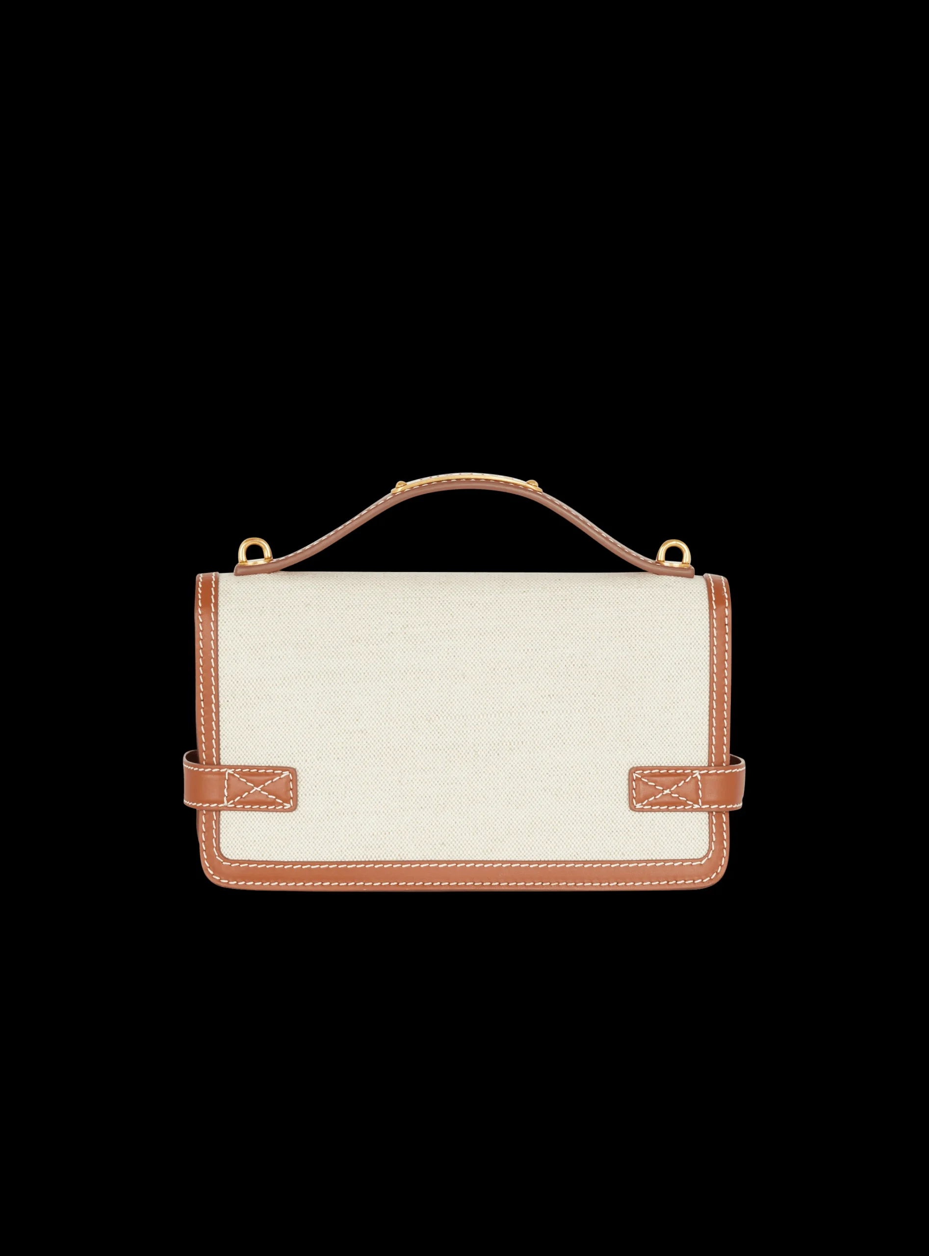 Women Balmain B-Buzz 24 Canvas And Leather Bag