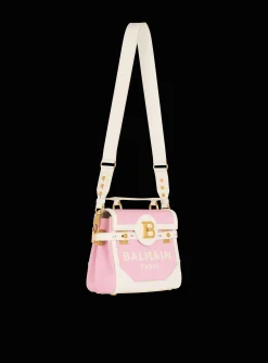 Women Balmain B-Buzz 23 Canvas And Leather Bag