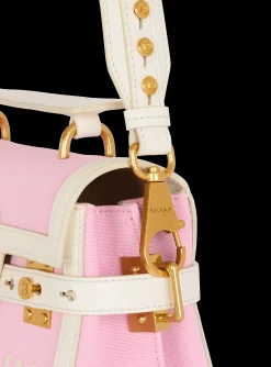 Women Balmain B-Buzz 23 Canvas And Leather Bag