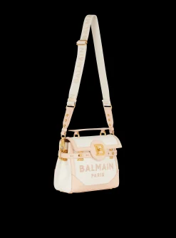 Women Balmain B-Buzz 23 Canvas And Leather Bag