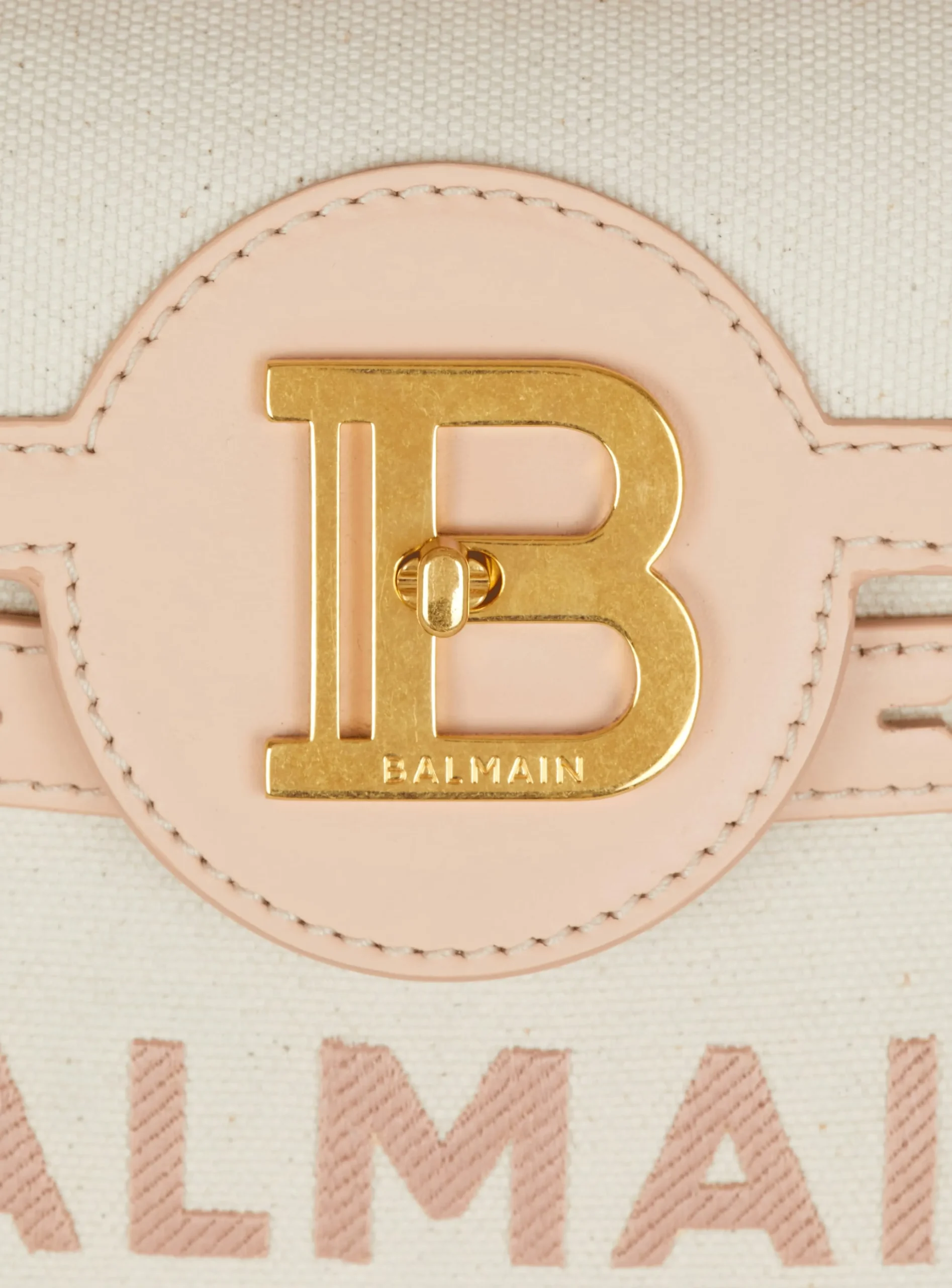 Women Balmain B-Buzz 23 Canvas And Leather Bag