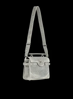 Women Balmain B-Buzz 23 Faded  denim Bag