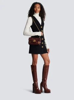 Women Balmain B-Buzz 24 Karung Leather Bag