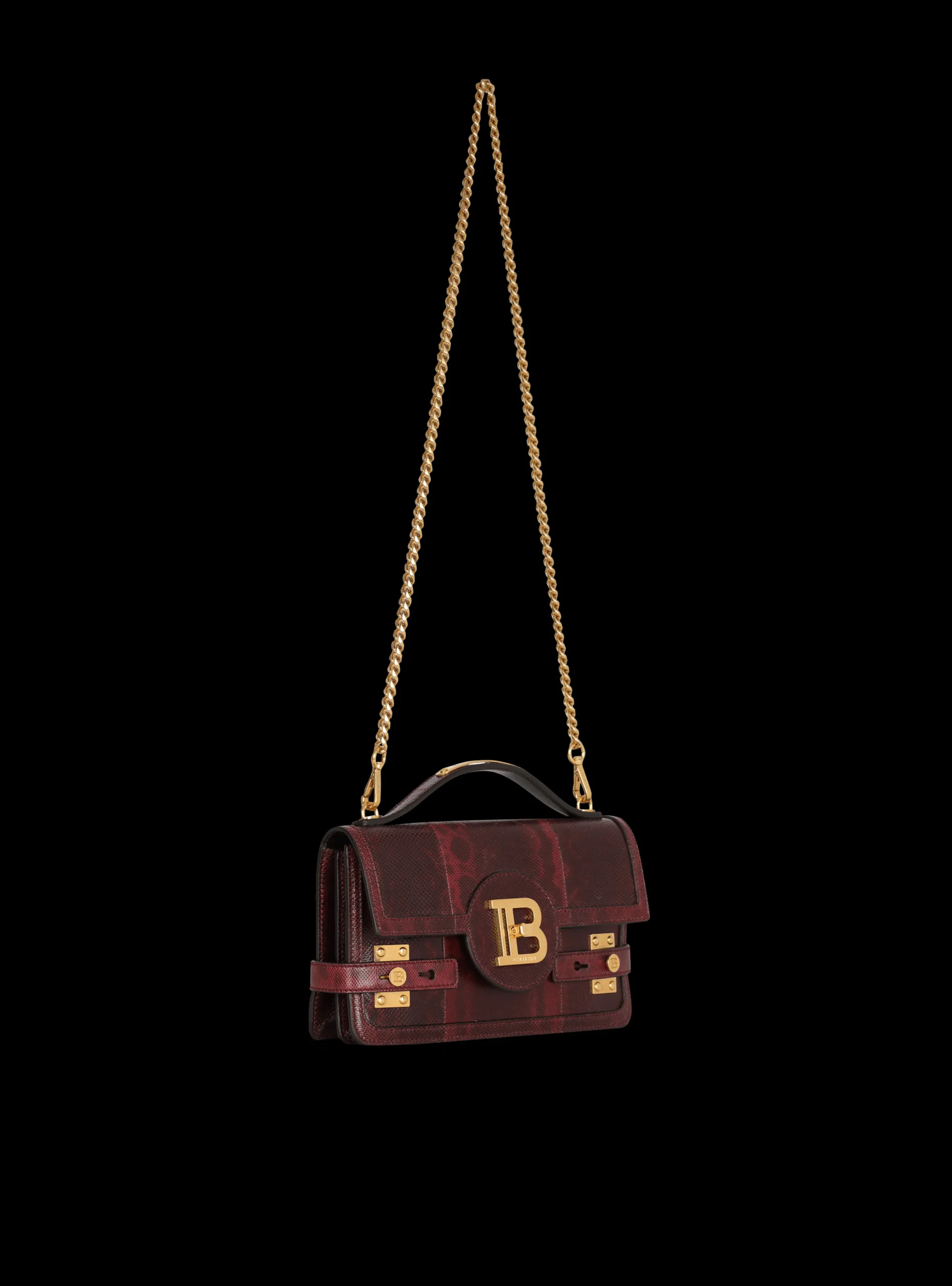Women Balmain B-Buzz 24 Karung Leather Bag
