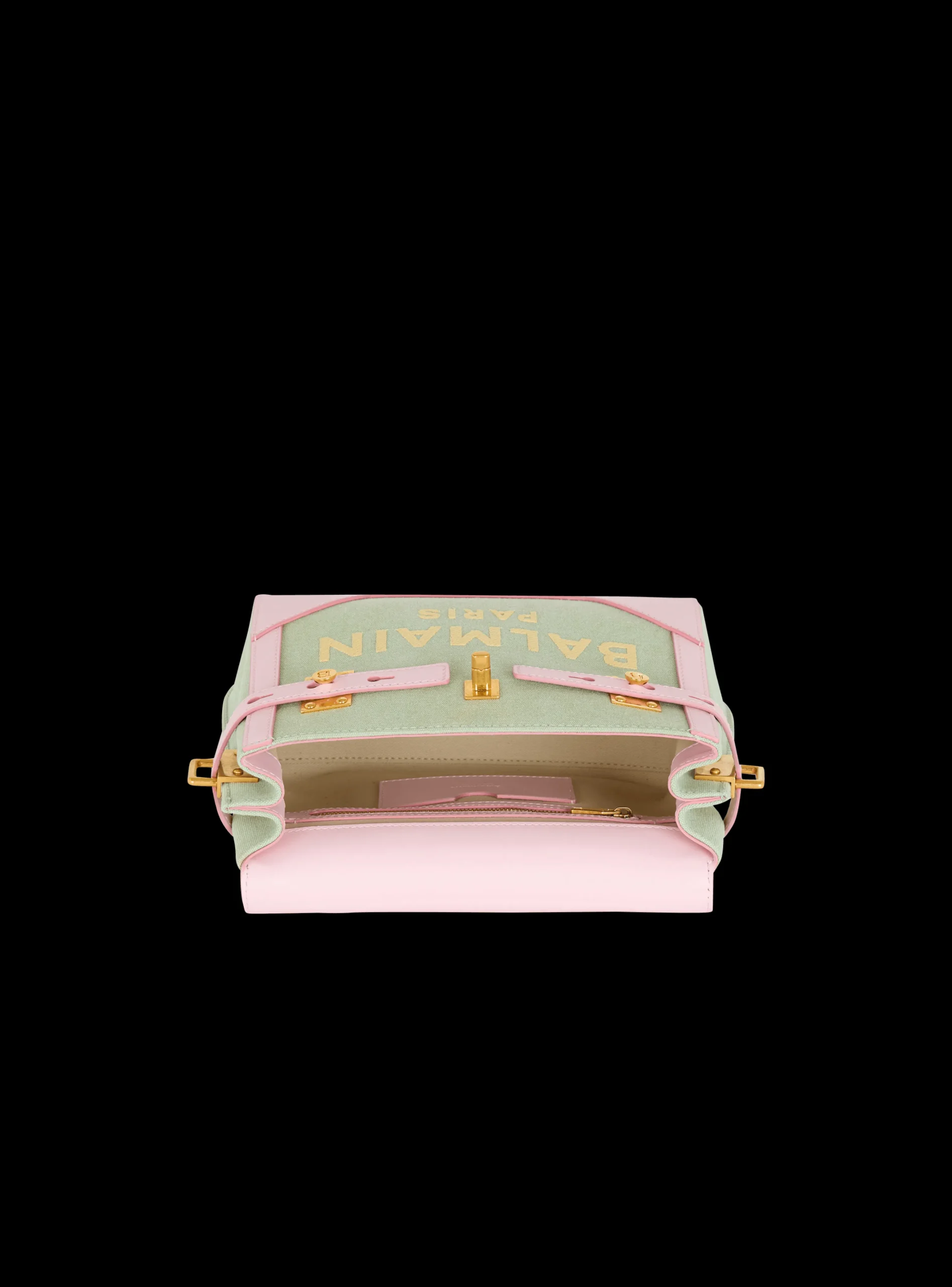 Women Balmain B-Buzz 23 Leather And Canvas Bag