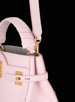 Women Balmain B-Buzz 22 Leather Top-handle Bag