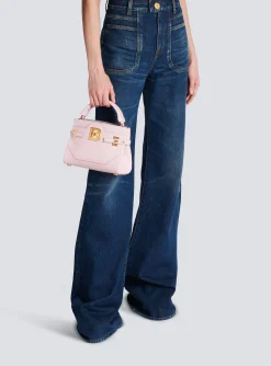 Women Balmain B-Buzz 22 Leather Top-handle Bag