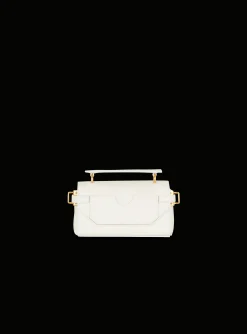 Women Balmain B-Buzz 19 Monogram Grained Leather Bag