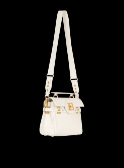 Women Balmain B-Buzz 23 Monogram Grained Leather Bag