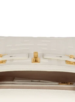 Women Balmain B-Buzz 23 Monogram Grained Leather Bag